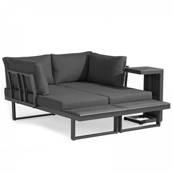 osoltus Aluminium Lounge Set Sofa Ecklounge Gartenlounge Delft GRAU