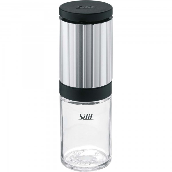 Silit Salz und Pfeffermühle Piccante Gewürzmühle Silber Glas 14 cm