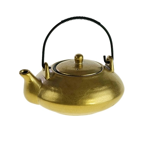 Werner Voß Teekanne Ceylon Assam gold Porzellan/Metall,