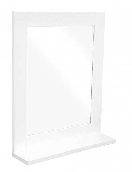 osoltus Hampton Badspiegel mit Ablage für kleine Badezimmer weiß