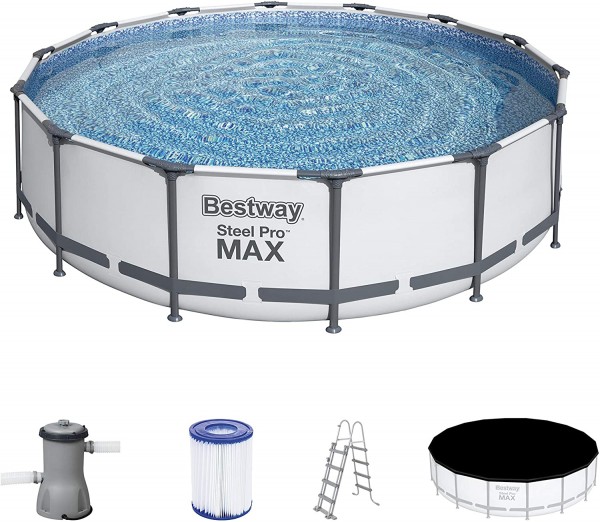 Bestway Steel MAX Pro Pool Set 427x107cm 56950 Pumpe + Leiter